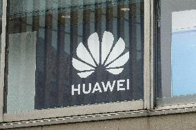 The logo of Huawei